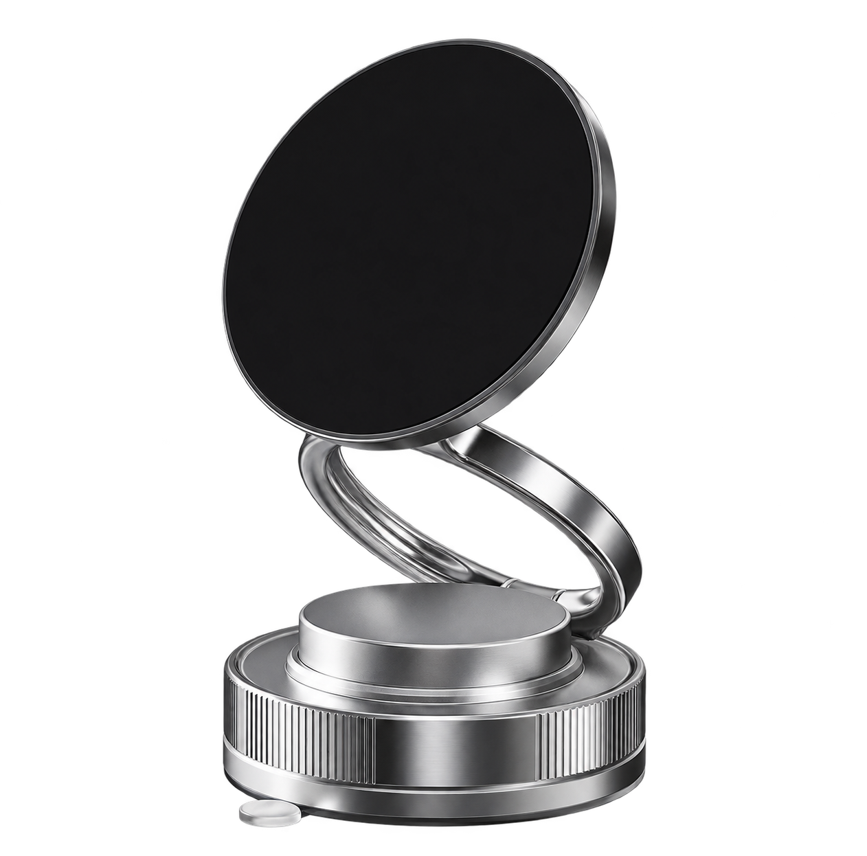 T28 phone mount with black magnetic face and metallic base